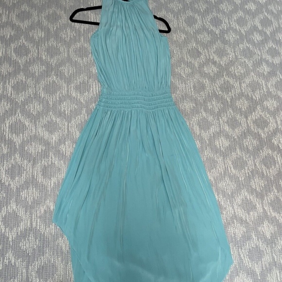 RAMY BROOK AUDREY SMOCKED TORQUOISE MIDI DRESS SMALL - Picture 5 of 9